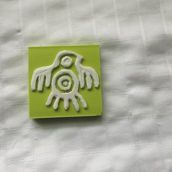 Two sides hand made rubber stamp - Picture 1 of 4